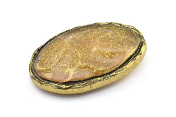 Vintage Gold Belt, 1 Vintage Gold Handcraft Belt Buckle (90x62mm) - Made In Germany BS 1319