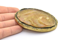 Vintage Gold Belt, 1 Vintage Gold Handcraft Belt Buckle (90x62mm) - Made In Germany BS 1319