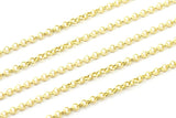Brass Rolo Chain, 5 meters Raw Brass Soldered Rolo Chain (3mm) MB 8-19 RB 8-19