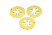 Pirinç Kar Tanesi Bağlantı Parçası, 2 Delikli 10 Ham Pirinç Kar Tanesi Bağlantı Parçası, Bağlantı Parçaları, Takılar (23x0,9 mm) K632