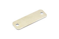 Silver Rectangle Connector, 35 Nickel Free Silver Brass Rectangle Stamping Blank Geometric Findings With 2 Holes (30x10mm) A0343 D0354