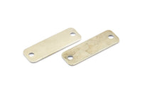 Silver Rectangle Connector, 35 Nickel Free Silver Brass Rectangle Stamping Blank Geometric Findings With 2 Holes (30x10mm) A0343 D0354