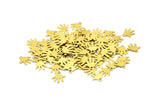 Brass Hello Charm, 50 Raw Brass Hand Charms (9mm) Brs 700 A0200