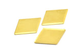 Brass Cambered Diamond, 20  Raw Brass Diamond Blanks (33x24mm) D0360