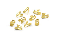 Snake Chain End, 30 Raw Brass 4mm End Caps For Soldering To Snake Chain Ends (8.5x4mm) B0053