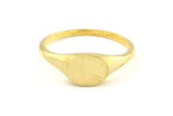 Brass Oval Ring, 8 Raw Brass Ring Oval Settings (18mm) E265