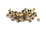 Brass Leather Crimp, 50 Antique Brass Leather Crimp Ends With Loop (9x5x3.5mm) K064