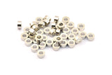 Silver Industrial Spacer Bead, 25 Silver Tone Industrial Findings, Spacer Beads (6x3mm) A0435