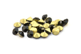 Jet Swarovski Elmas, 8,3 mm Ped İçin 12 Jet Swarovski Elmas SS39