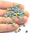 Akuamarin Swarovski Elmas, 5 mm SS20 Ped İçin 12 Akuamarin Swarovski Elmas