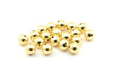 Gold Ball Bead, 12 Gold Lacquer Plated Brass Spacer Beads, Findings (12mm) Brsm2 - A0747 Q0298