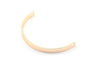 Rose Gold Modern Pendant, 5 Rose Gold Lacquer Plated Brass Semi Circle Modern Pendant for Minimalistic Jewelries (45x25x4x1mm) BS 1734 Q0252