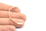 Rose Gold Modern Pendant, 5 Rose Gold Lacquer Plated Brass Semi Circle Modern Pendant for Minimalistic Jewelries (45x25x4x1mm) BS 1734 Q0252
