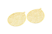Altın Küpe Tılsımı, 1 Halkalı 3 Altın Kaplama Pirinç Küpe Tılsımı, Kolye Uçları, Bulgular (46x35,5 mm) E028 Q0450