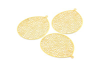 Altın Küpe Tılsımı, 1 Halkalı 3 Altın Kaplama Pirinç Küpe Tılsımı, Kolye Uçları, Bulgular (46x35,5 mm) E028 Q0450
