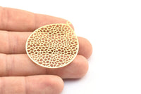Altın Küpe Tılsımı, 1 Halkalı 3 Altın Kaplama Pirinç Küpe Tılsımı, Kolye Uçları, Bulgular (46x35,5 mm) E028 Q0450
