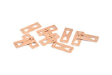 Papyon Bağlantı Parçası, 12 Gül Altın Kaplama Pirinç Dikdörtgen Kabile Tılsımı, Kolye Ucu, Bulgular (20x8mm) Brs 160 A0302 Q0355