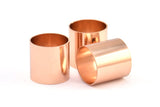 Rose Gold Tube Beads, 2 Rose Gold Plated Brass Tubes, Beads (17x17mm) BS 1502 Q0290