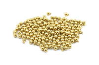 Brass Ball Charm, 24 Raw Brass Ball Charms With 1 Loop, Earrings, Jewelry Findings (5x4mm) E331