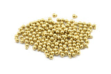 Brass Ball Charm, 24 Raw Brass Ball Charms With 1 Loop, Earrings, Jewelry Findings (5x4mm) E331