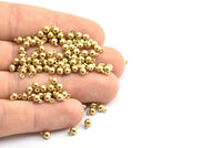 Brass Ball Charm, 24 Raw Brass Ball Charms With 1 Loop, Earrings, Jewelry Findings (5x4mm) E331