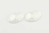 Resin Oval Cabochon, 6 White Resin Oval Mermaid Cabochon (39x29.5x6mm) E315