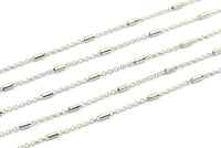 Silver Solder Chain, 5 Meters - 16.5 Feet Silver Tone Soldered Chain, Bar Chain (1.8x2mm) Z027