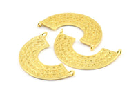 Altın Etnik Kolye, 2 Halkalı 1 Altın Kaplama Pirinç Etnik Kolye (36x22mm) E254 Q0514