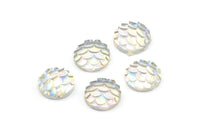 Resin Round Cabochon, 100 Gray Resin Round Cabochon (8x3mm) TS-29 T082