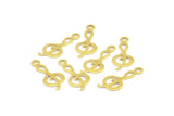 Brass Treble Clef Charm, 50 Raw Brass Treble Clef Charms, Pendant, Findings (17x7x3mm) B0137