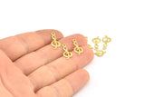 Brass Treble Clef Charm, 50 Raw Brass Treble Clef Charms, Pendant, Findings (17x7x3mm) B0137