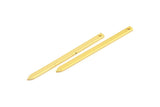 Altın Kolye Çubuğu, 1 Delikli 12 Altın Kaplama Pirinç Çubuk (35x2x0,8 mm) E110