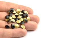 Jet Swarovski Elmas, 8,3 mm Ped İçin 12 Jet Swarovski Elmas SS39