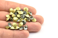 Siyah Elmas Swarovski Elması, 8,3 mm Ped İçin 12 Siyah Elmas Swarovski Elması SS39