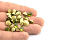 Peridot Swarovski Elmas, 8,4 mm Ped İçin 12 Peridot Swarovski Elmas SS39
