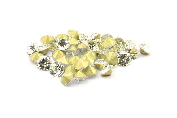 Kristal Swarovski Elmas, 8,4 mm Ped İçin 12 Kristal Swarovski Elmas SS39