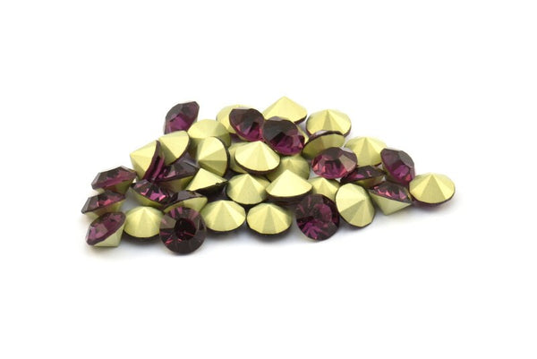 Ametist Swarovski Elmas, 8,3 mm Ped İçin 12 Ametist Swarovski Elmas SS39