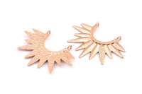 Gül Altın Sunny Kolye, 2 Halka, Bulgular, Tılsımlar ile 1 Gül Altın Kaplama Pirinç Sunny Etnik Kolye (40,5x38x2,6 mm) E207 Q0531