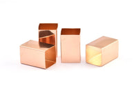 Rose Gold Tube Beads, 1 Rose Gold Plated Brass Huge Square Tubes (16x25mm) Bs 1525 Q0325