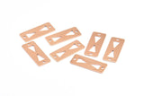 Papyon Bağlantı Parçası, 12 Gül Altın Kaplama Pirinç Dikdörtgen Kabile Tılsımı, Kolye Ucu, Bulgular (20x8mm) Brs 160 A0302 Q0355