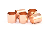 Rose Gold Tube Beads, 2 Rose Gold Plated Brass Tubes, Beads (17x17mm) BS 1502 Q0290