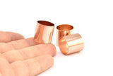 Rose Gold Tube Beads, 2 Rose Gold Plated Brass Tubes, Beads (17x17mm) BS 1502 Q0290