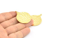 Altın Çember Kolye, 1 Döngülü 1 Altın Kaplama Pirinç Çekiçlenmiş Çember Kolye, Bulgular (38,5x30x1 mm) BS 1963 Q0479
