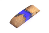 Resin&Wood Pendant,1 Blue Brown Geometric Pendant with 1 Hole, Findings (58x16x8mm) X091