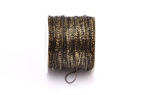 Brass Snake Chain, 50m Black Gold Brass Snake Chain (0.70mm) BS 1061