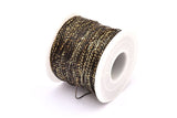 Brass Snake Chain, 50m Black Gold Brass Snake Chain (0.70mm) BS 1061