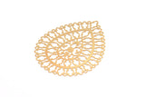 Gold Earring Charm ,2 Gold Plated Brass Ethnic Motif Earring Charms Pendants, Findings (57x45mm) E424