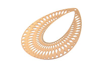 Altın Küpe Tılsımı, 2 Altın Kaplama Pirinç Etnik Motifli Küpe Tılsımı, 1 Delikli Kolye Ucu, Bulgular (68x45mm) E473