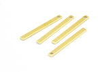Tiny Bar Pendant, 24 Raw Brass Necklace Bars With 1 Hole (25x2.5x0.80mm) E392