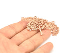 Rose Gold Tree Charm, 1 Rose Gold Plated Brass Tree Charms With 1 Loop, Pendant, Findings (36.5x40x1.2mm) BS 2001 Q0574